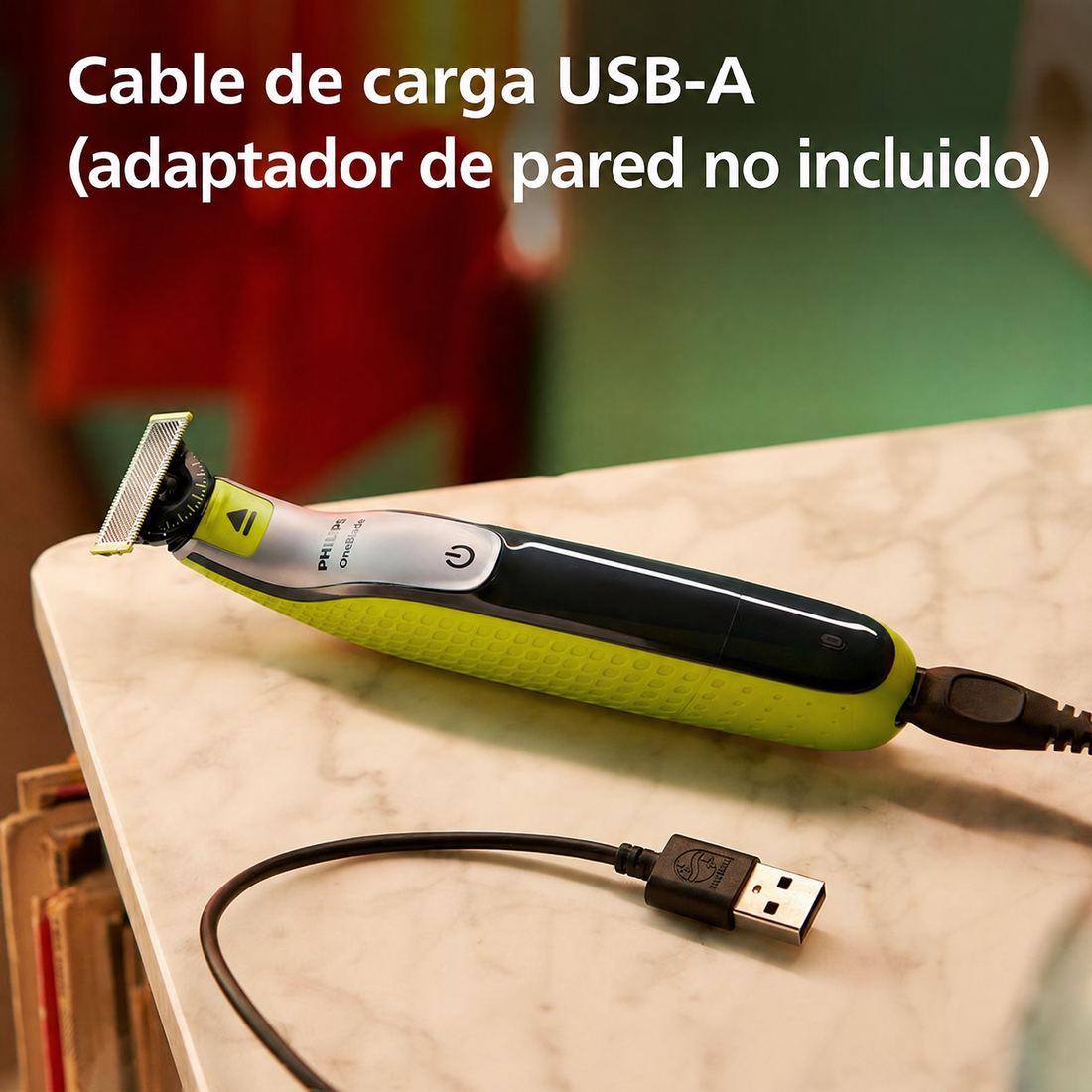 Cable de carga USB-A del Philips OneBlade